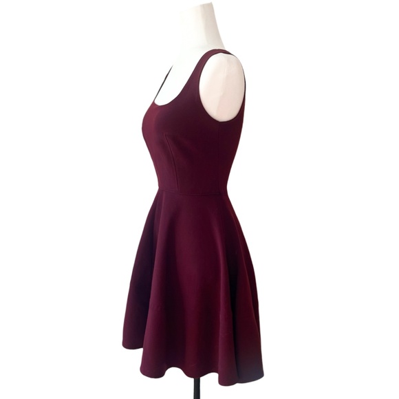 Square Neck, A-Line Cocktail Dress - Picture 2 of 4